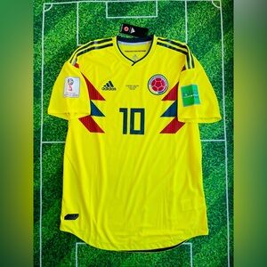 JAMES RODRIGUEZ COLOMBIA 2018 ADIDAS AUTHENTIC JERSEY.